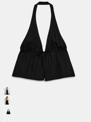Svart topp med knyt och öppen rygg - Säljer denna topp från Zara med prislapp på, som aldrig är använd då den är förstor för mig. Nypris är 329kr. 