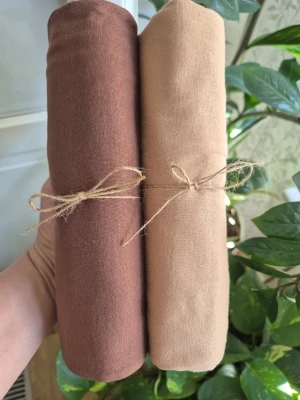 Bomull jersey hijab 2 st - Beige och moka brun bomull jersey hijab. 