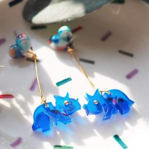 Earrings made from acrylic- light weight- beautiful- colorful 