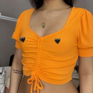Orange tröja storlek S 