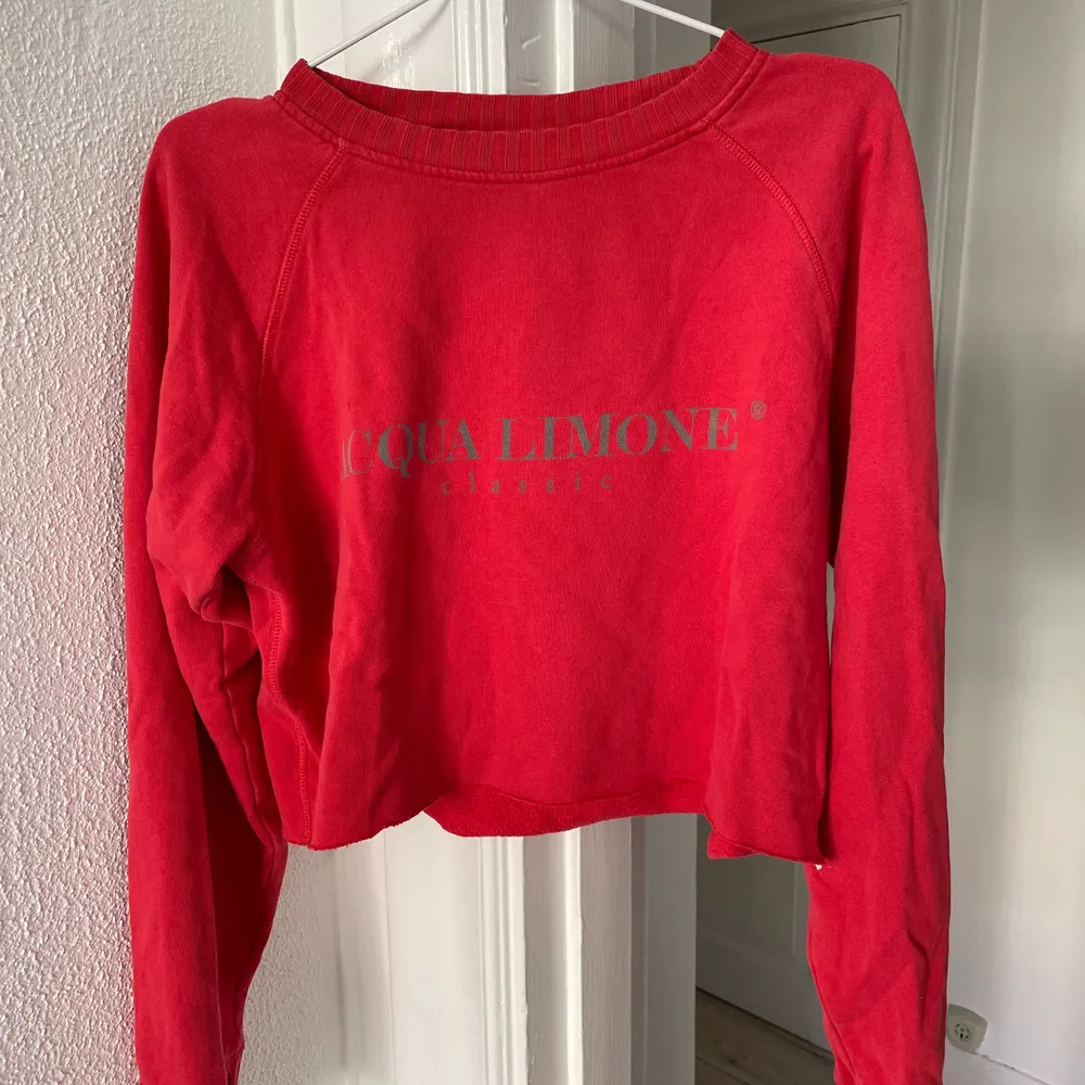 Röd  sweatshirt, superfint skick! . Tröjor & Koftor.