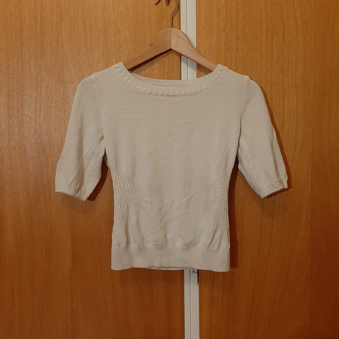 1/2 ärmad vit tröja
