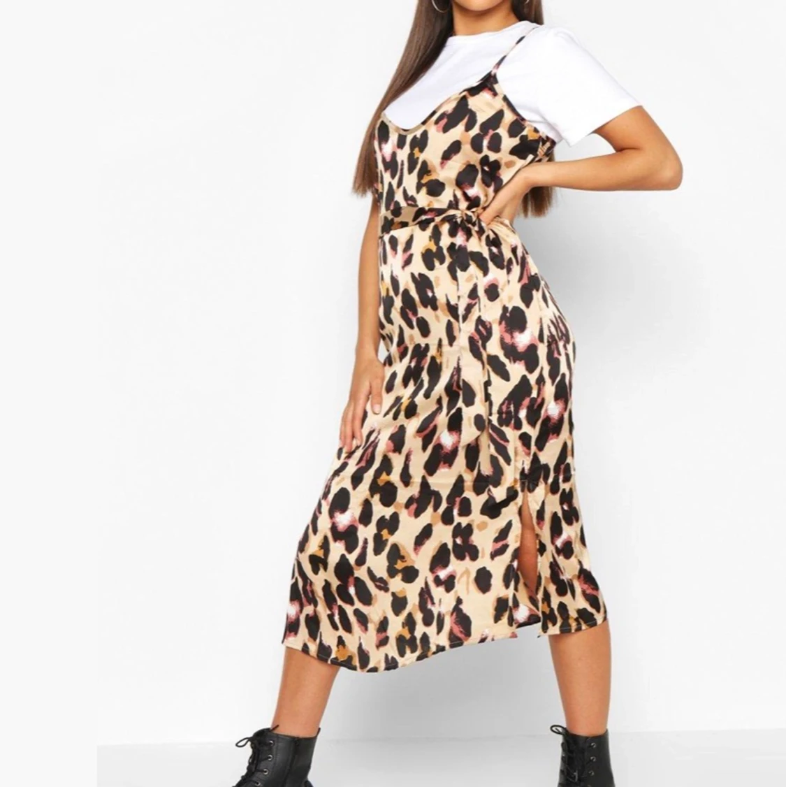 Leopard slipklänning  - 90