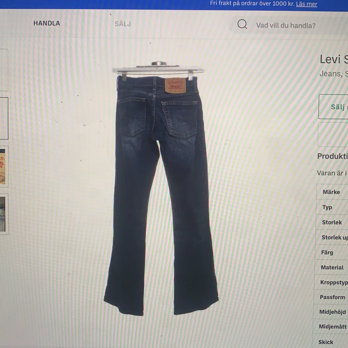 Jötte fina jeans från Levis - 90