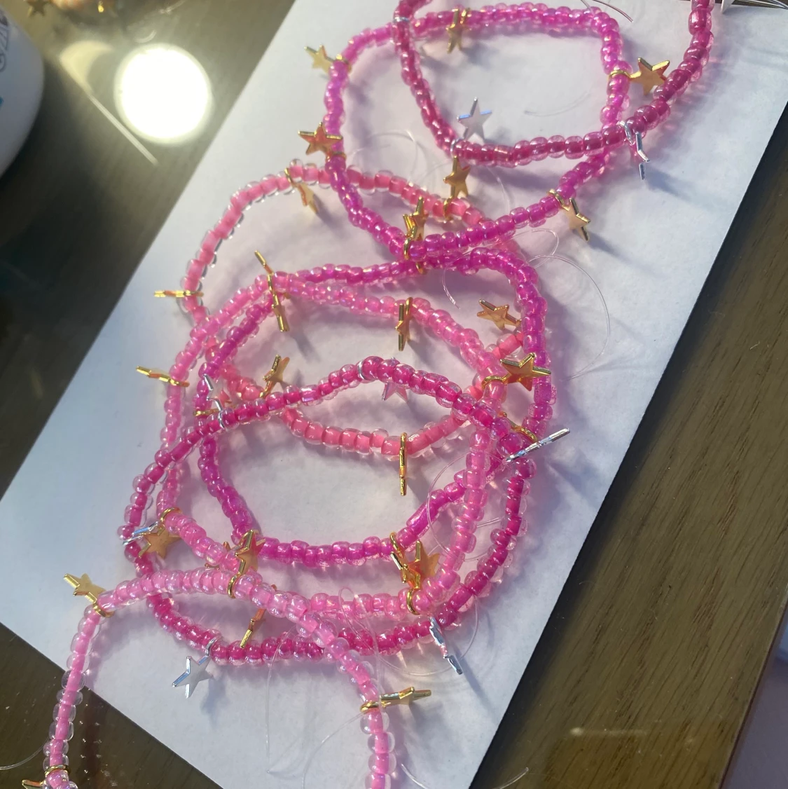 Rosa/guld armband  - 90