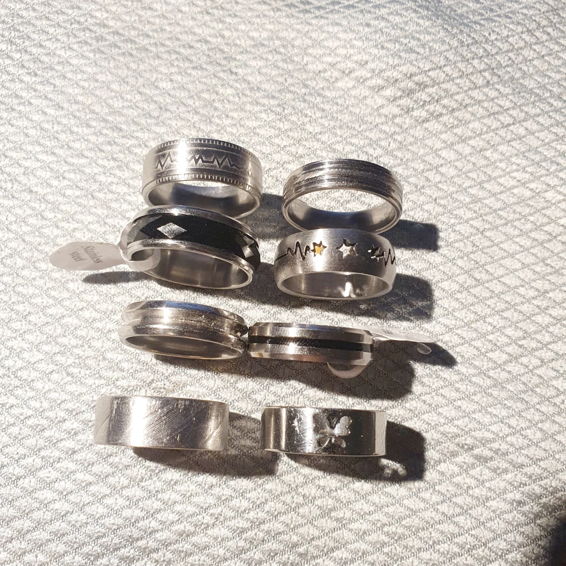 Ringar av rostfritt stål storlek 20 - 90