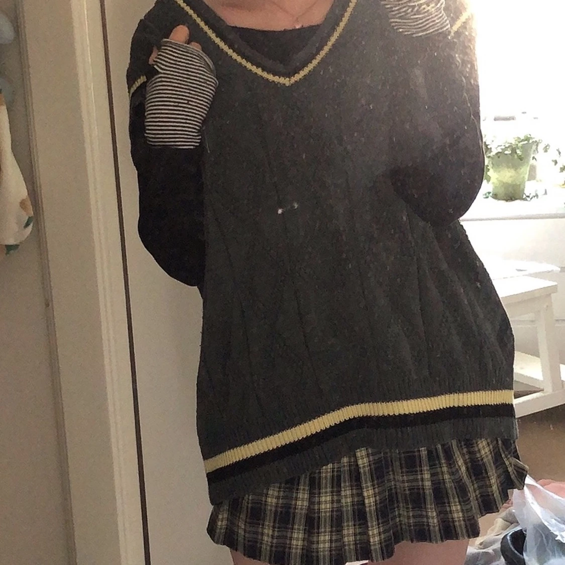 oversize stickad väst - 91