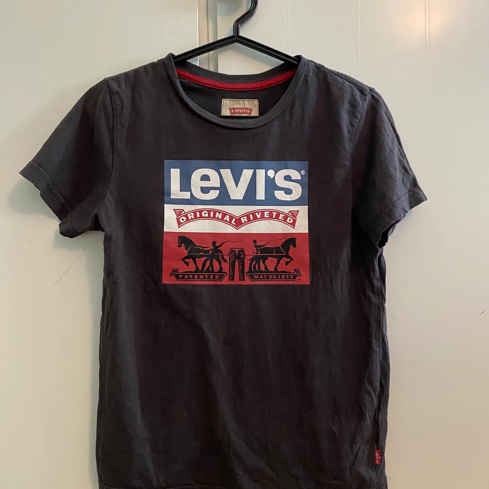Jättefin mörkgrå Levi’s t-shirt i fint skick, säljer pågrund av att den ej kommer till användning!! . T-shirts.