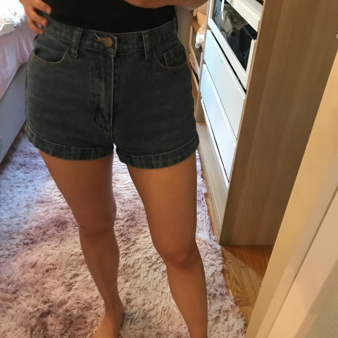 Mörkblå Jeans shorts  - 90