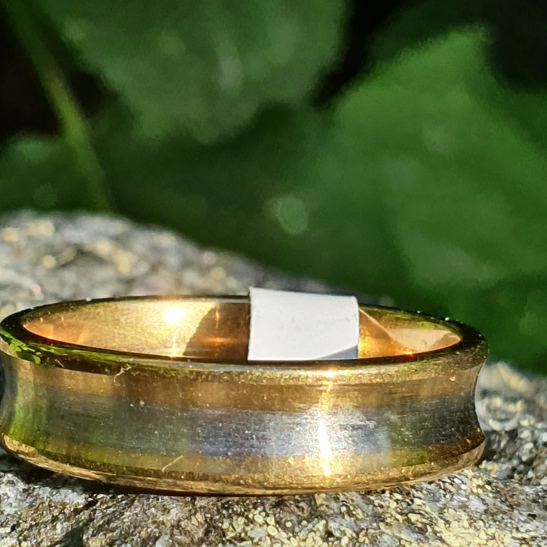 Guld och silver ring av rostfritt stål  - 91