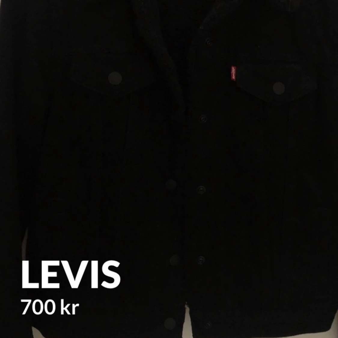 Levis jeans jacka svart🖤