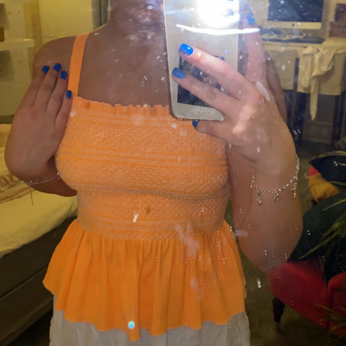 Jättegullig orange sommartopp ZARA