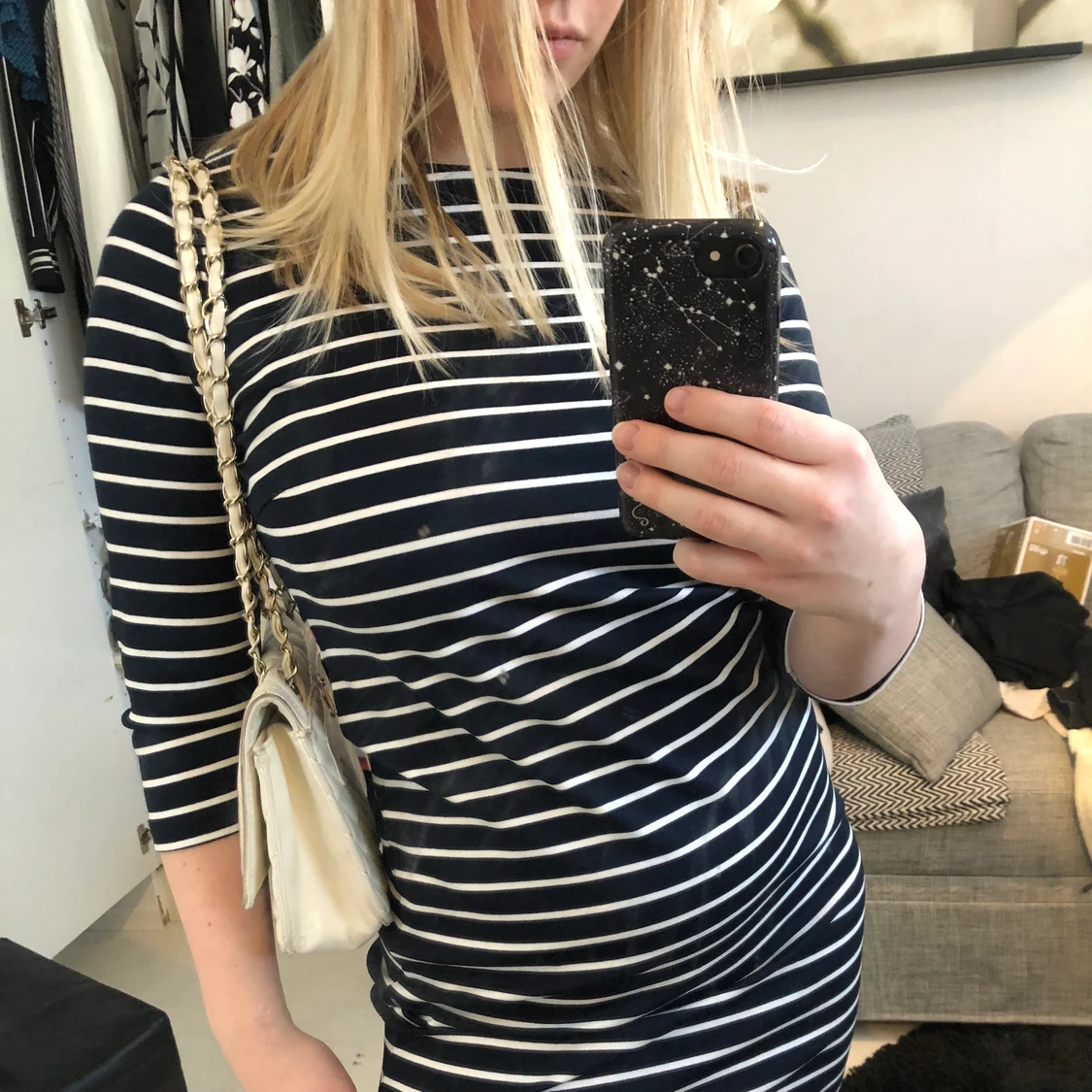 Blåvit klänning från Vero Moda i storlek S - 90