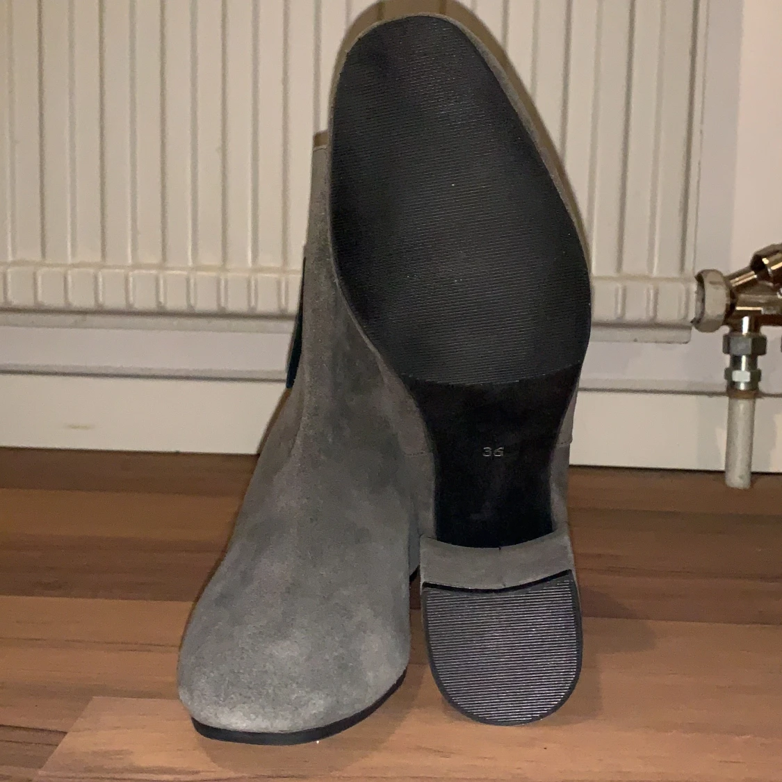 Läder heel-boots, strlk 36 - 91