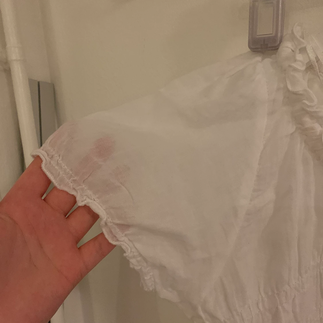 Vit milkmaid klänning - 91