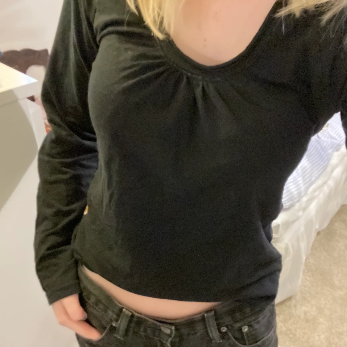 Svart långärmad tröja - 90
