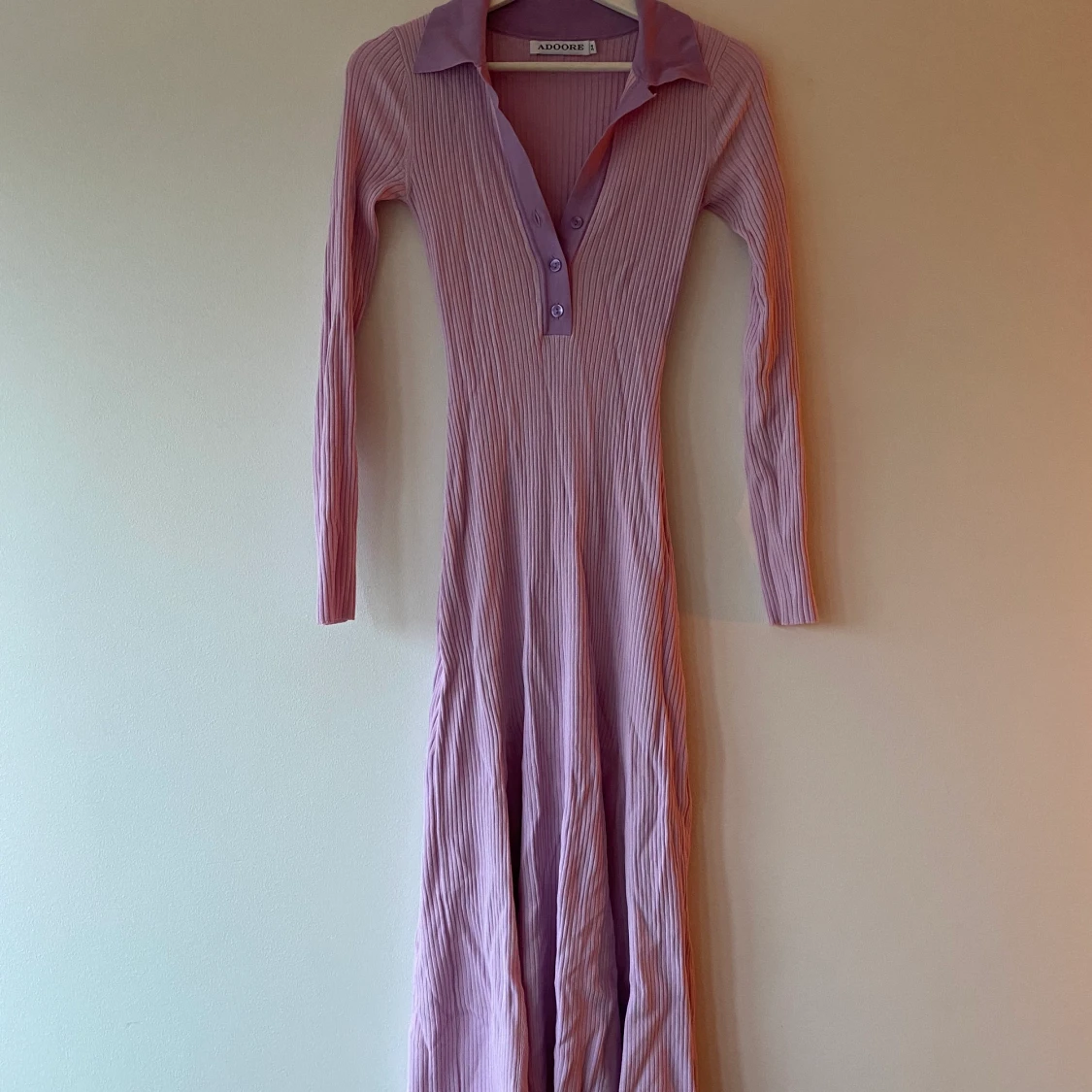 Adoore Collar Knitted Dress Lila - 90