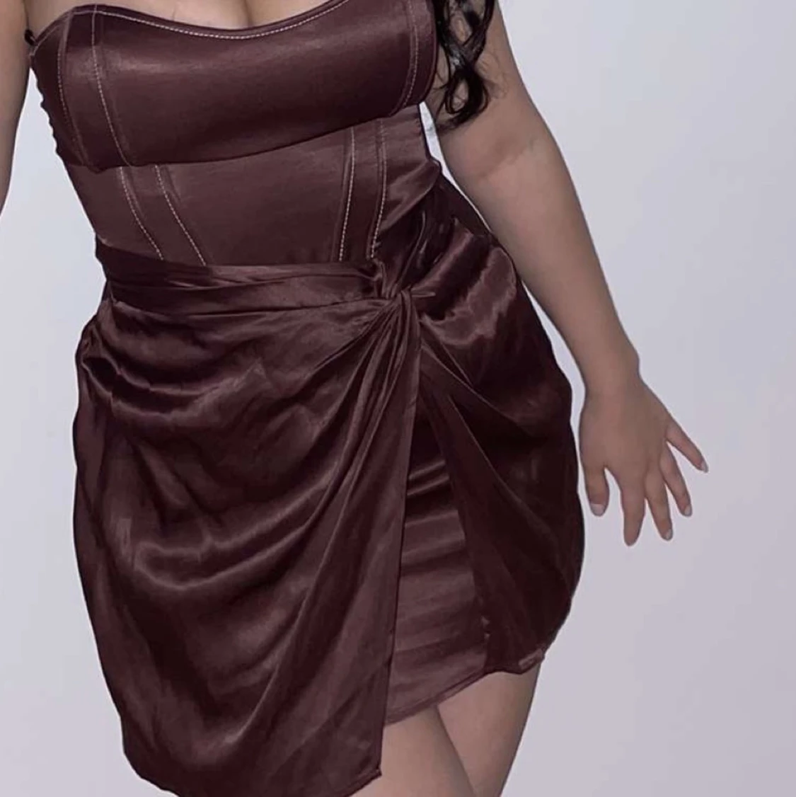 Brunna klänning från Zara