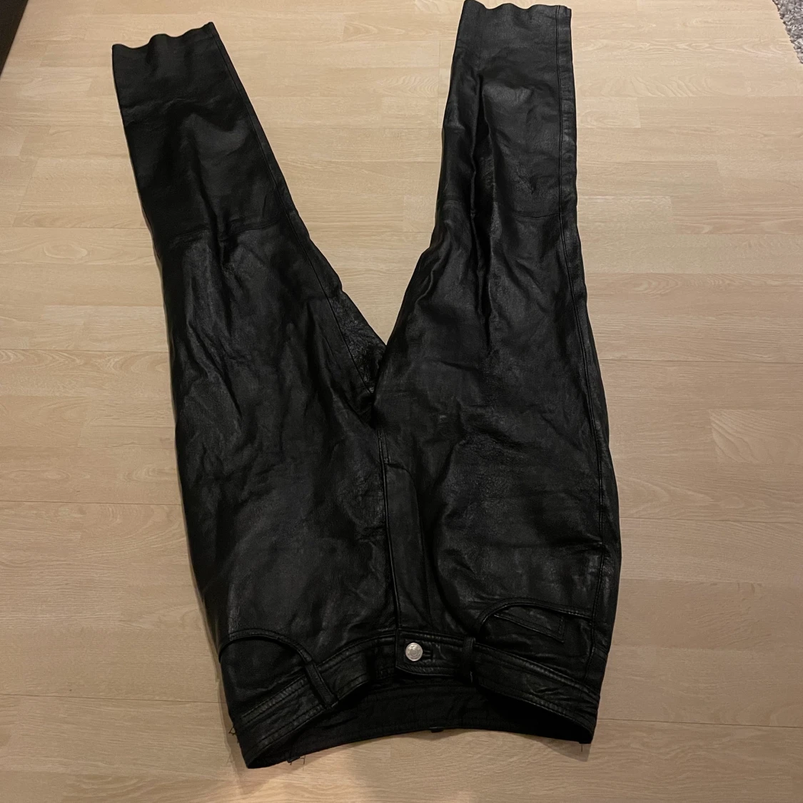Läderbyxor, svarta - 90