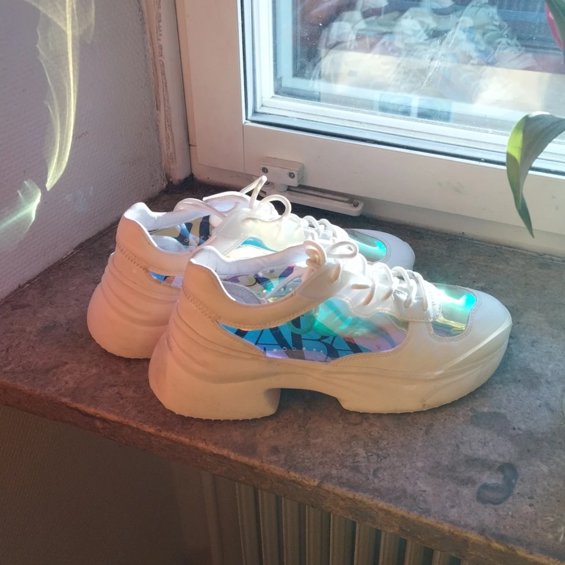 Holographic sneakers