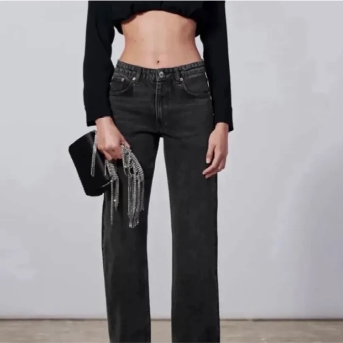 Svarta midrise jeans Zara - 90