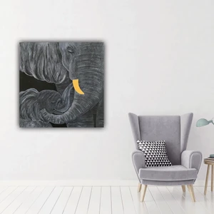 Tavla // elephants - Tavla med elefanter 50x50cm