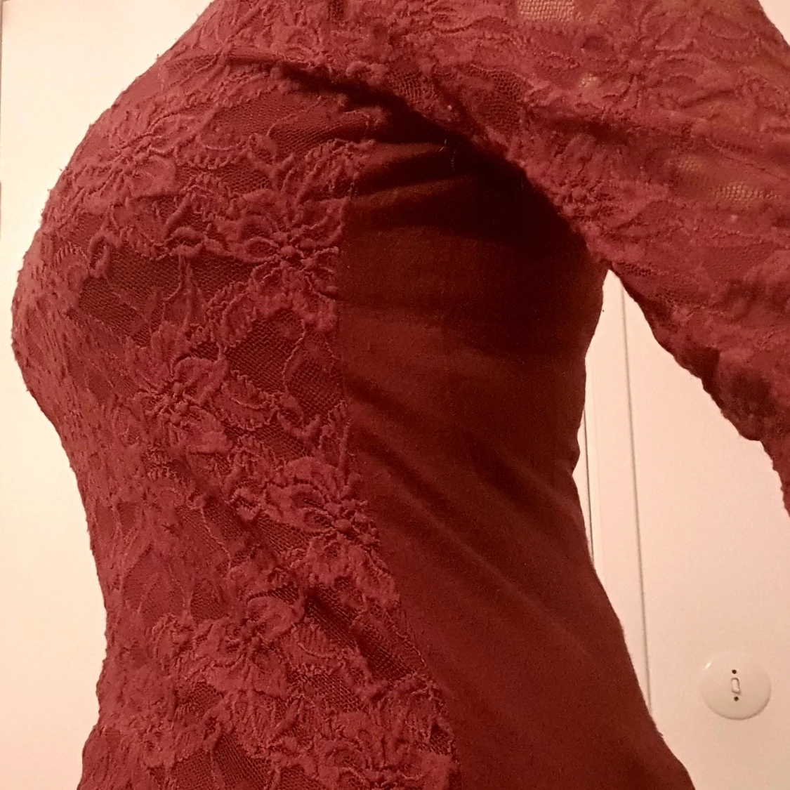 Spets tröja (vinröd) - 91