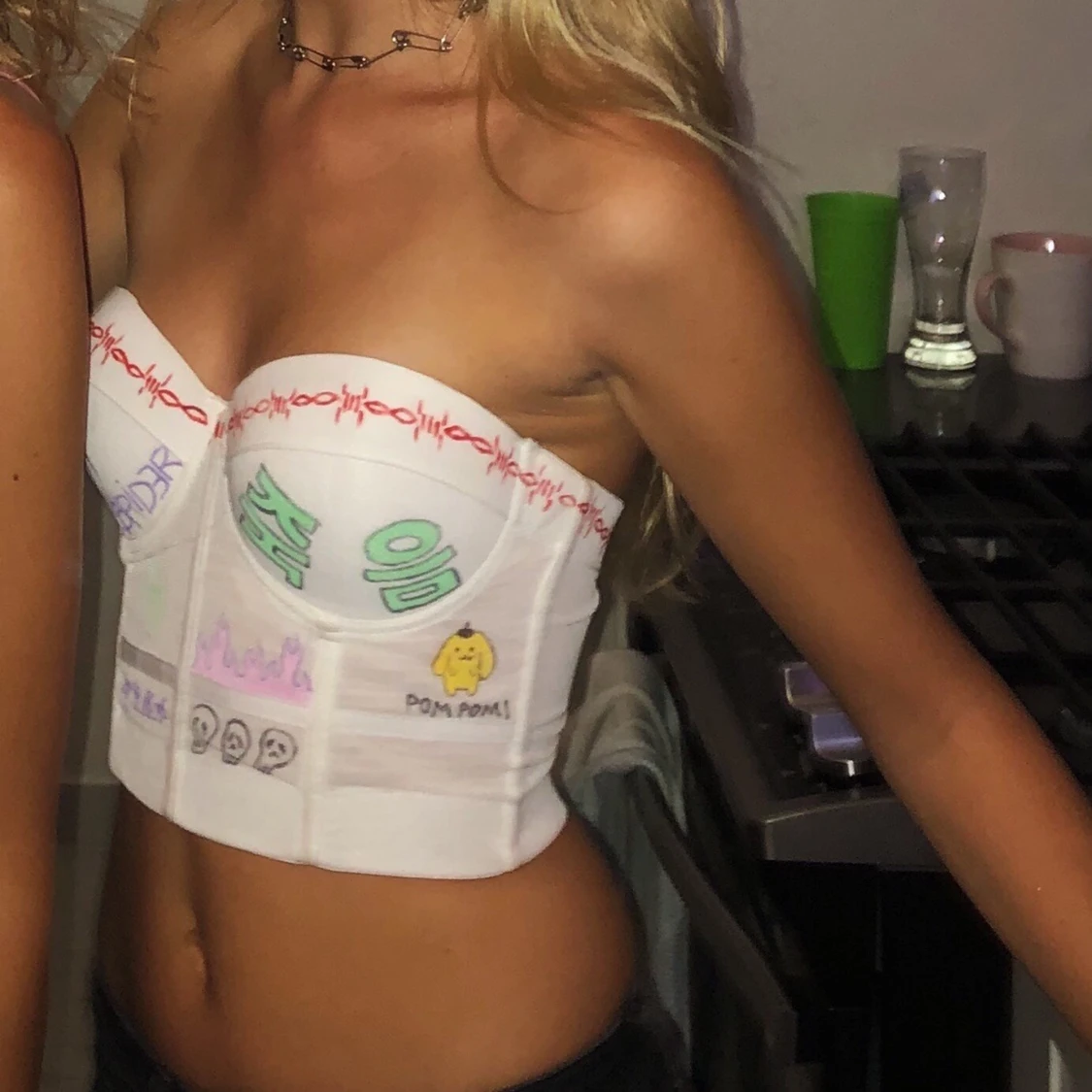 Handpainted corsett  - 90