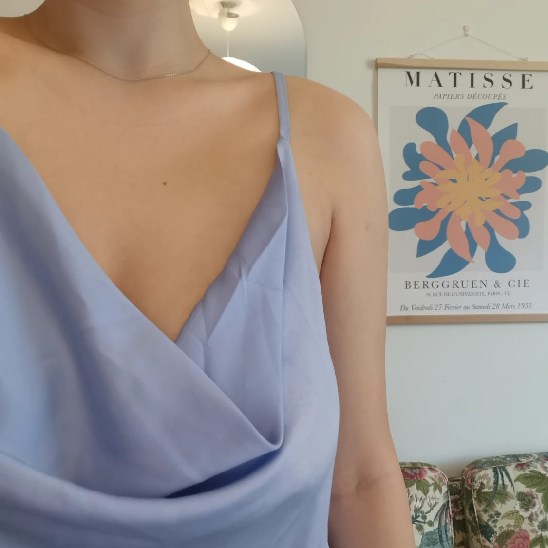 ljusblå slipdress - 90
