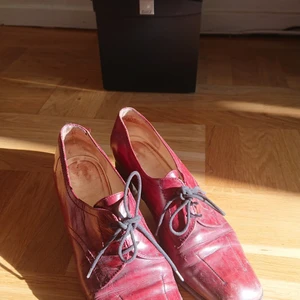Magle röda vintage läderskor - Använt men gott skick