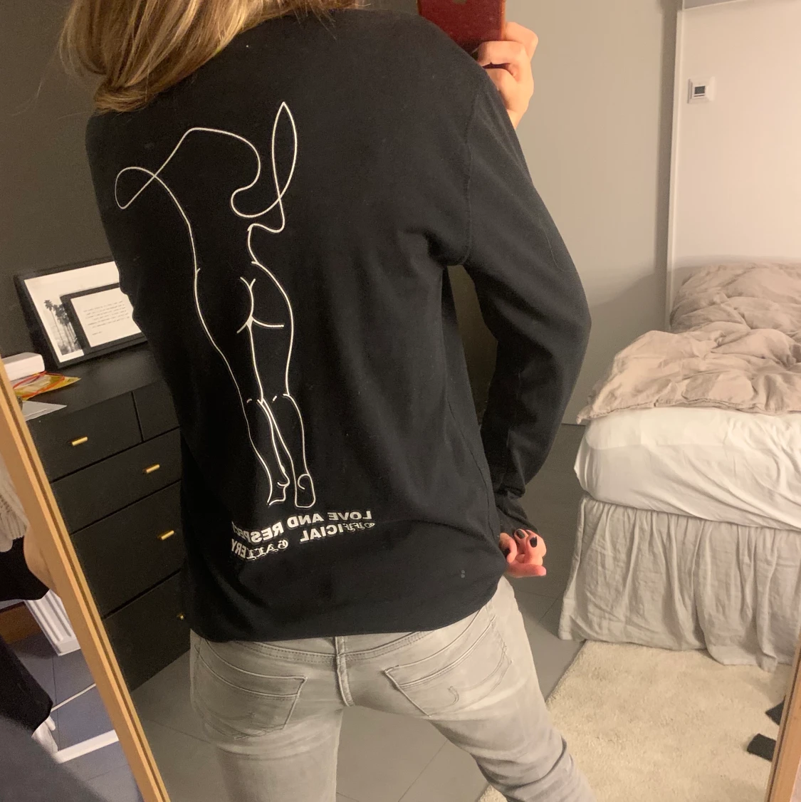 Långärmad t-shirt med tryck