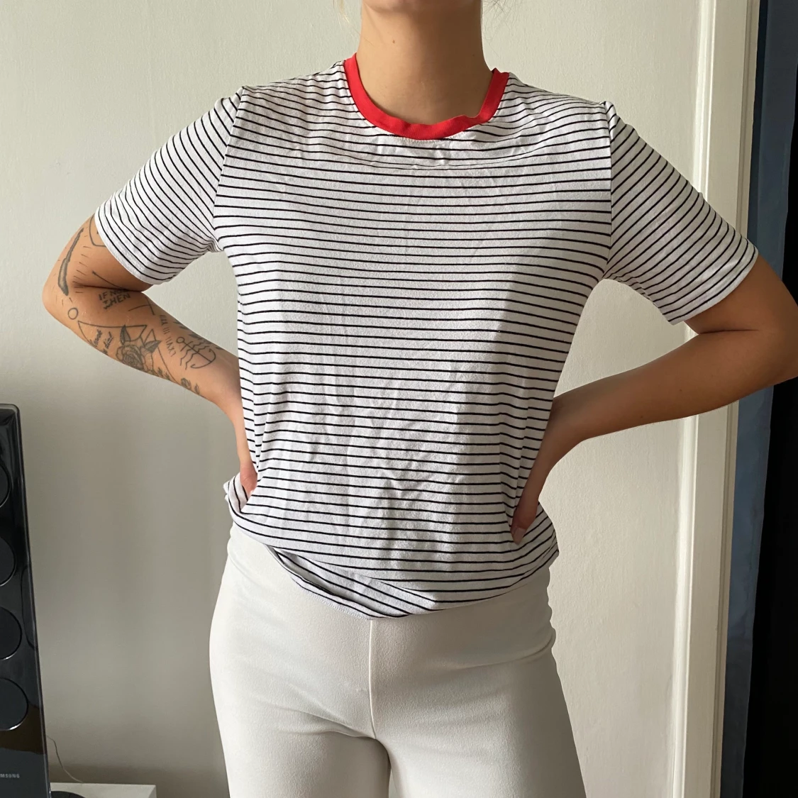 Randig t-shirt strl M