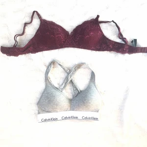 Bh:ar - Två söta bh:ar i fint skick! Den lila är från Lindex och är i storlek 75A samt kostar 40kr, den gråa från Calvin Klein är såld💍