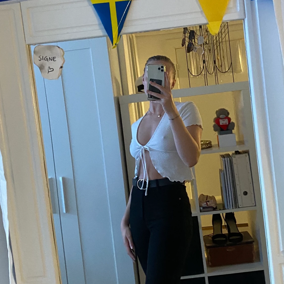 Vit topp, small, bikbok 