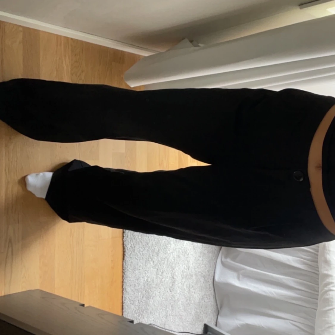 Svarta baggy kostymbyxor - 91