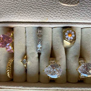 Trendiga ringar !  - Vi började sälja dessa fina ringar innan de stora märkena och innan de blev trendiga på marknaden. Vi har endast några få kvar av crystal oval i rosa, storlek 7.   Det går alltid att köpa vår fina paketering med vårt märke på, för endast 30kr.