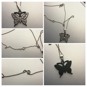 Äkta silver  - Äkta silver halsband med hänge. Kedja är stämpelat inte hänge. Fint 