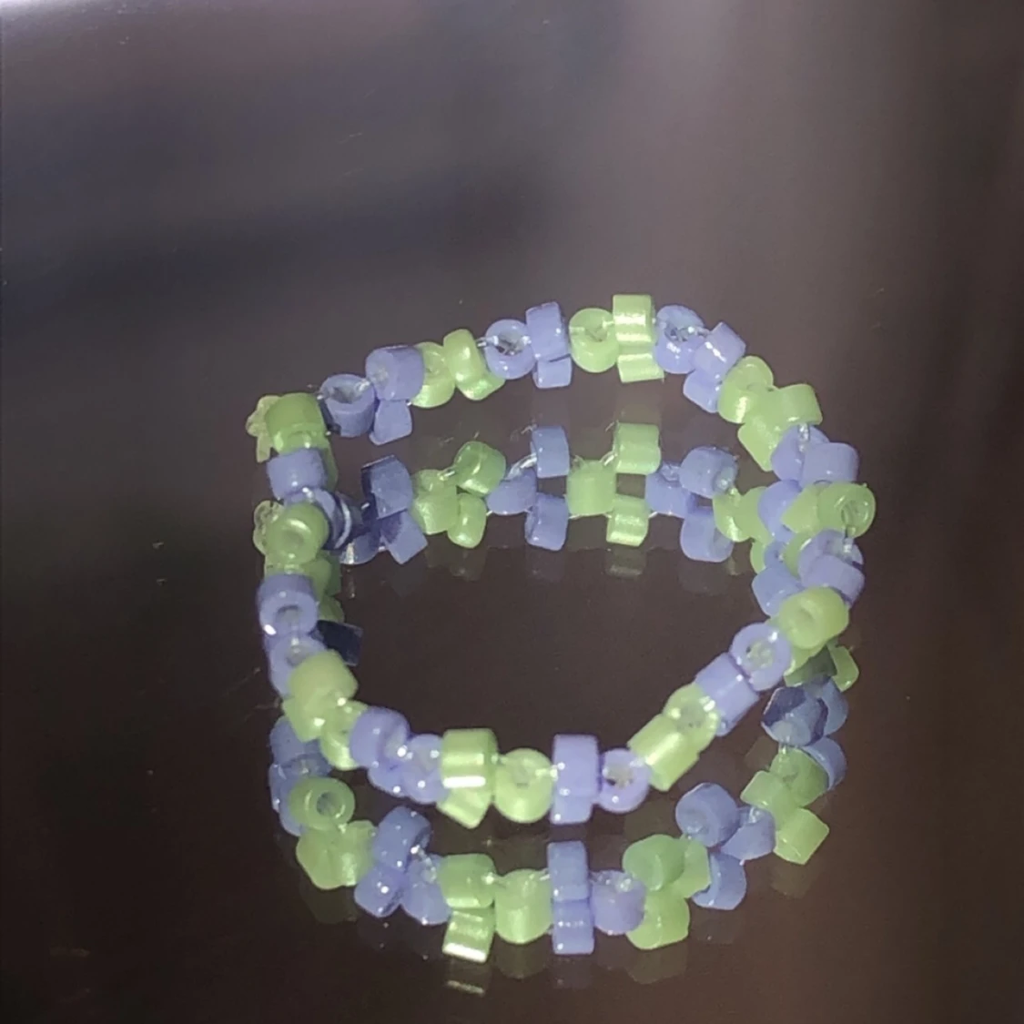 Klöver ring- pastell lila, grön