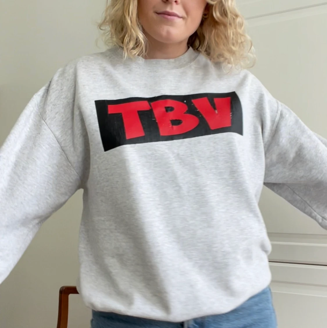 Swetshirt med tryck  - 90