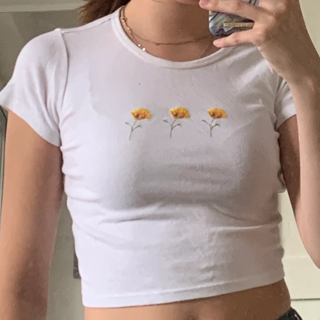 Blommig Brandy melville t-shirt - 90