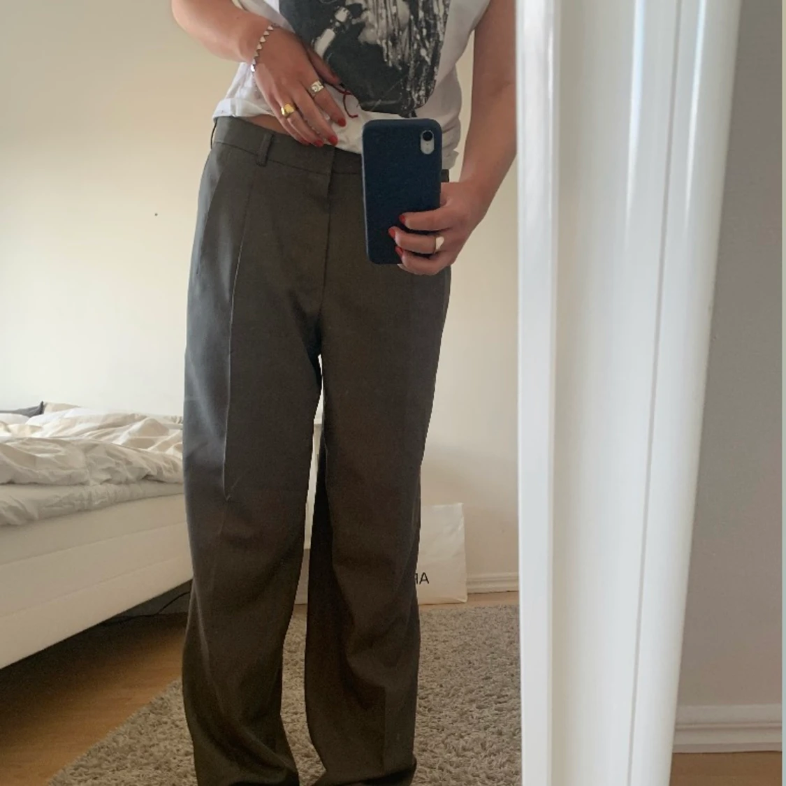 Lågmidjade kostymbyxor  - 90