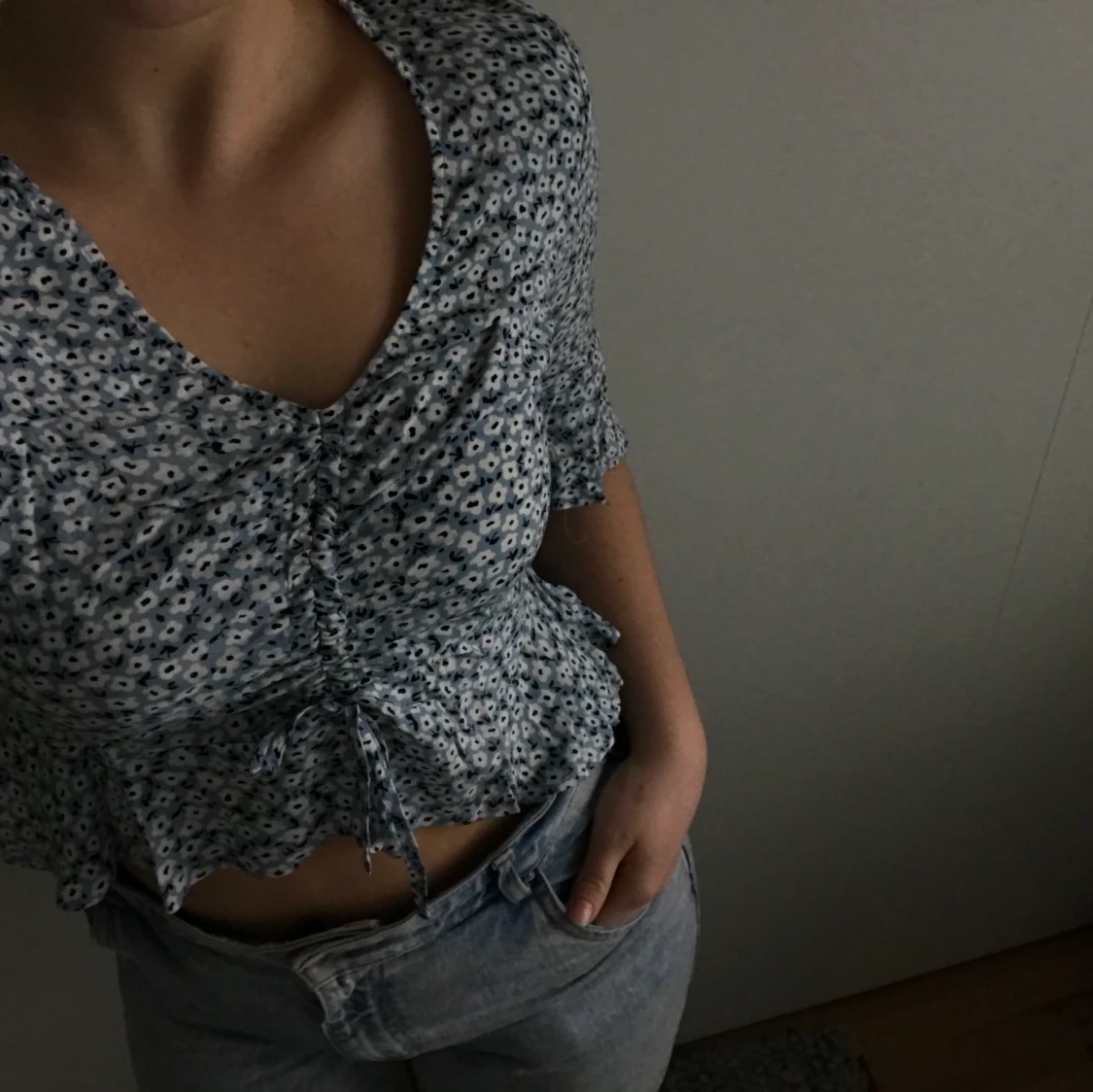 Ljusblå sommar blus