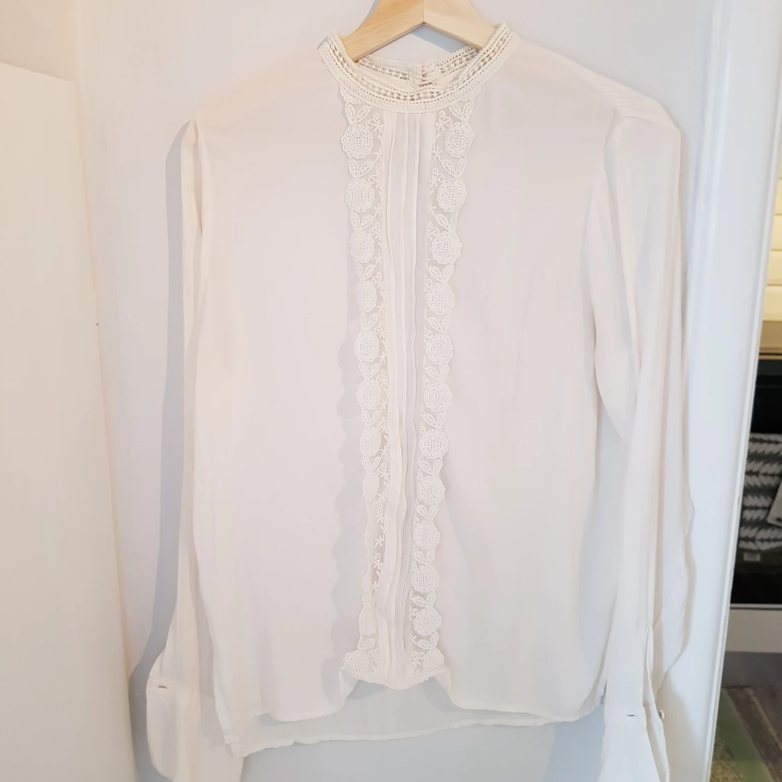 Söt vit sommarblus  - 90