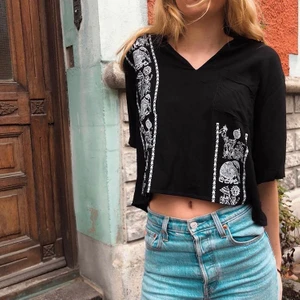 Bohemisk blus -  Bohemisk tröja dam Strl M oversize Superfin mönsterdetalj! 