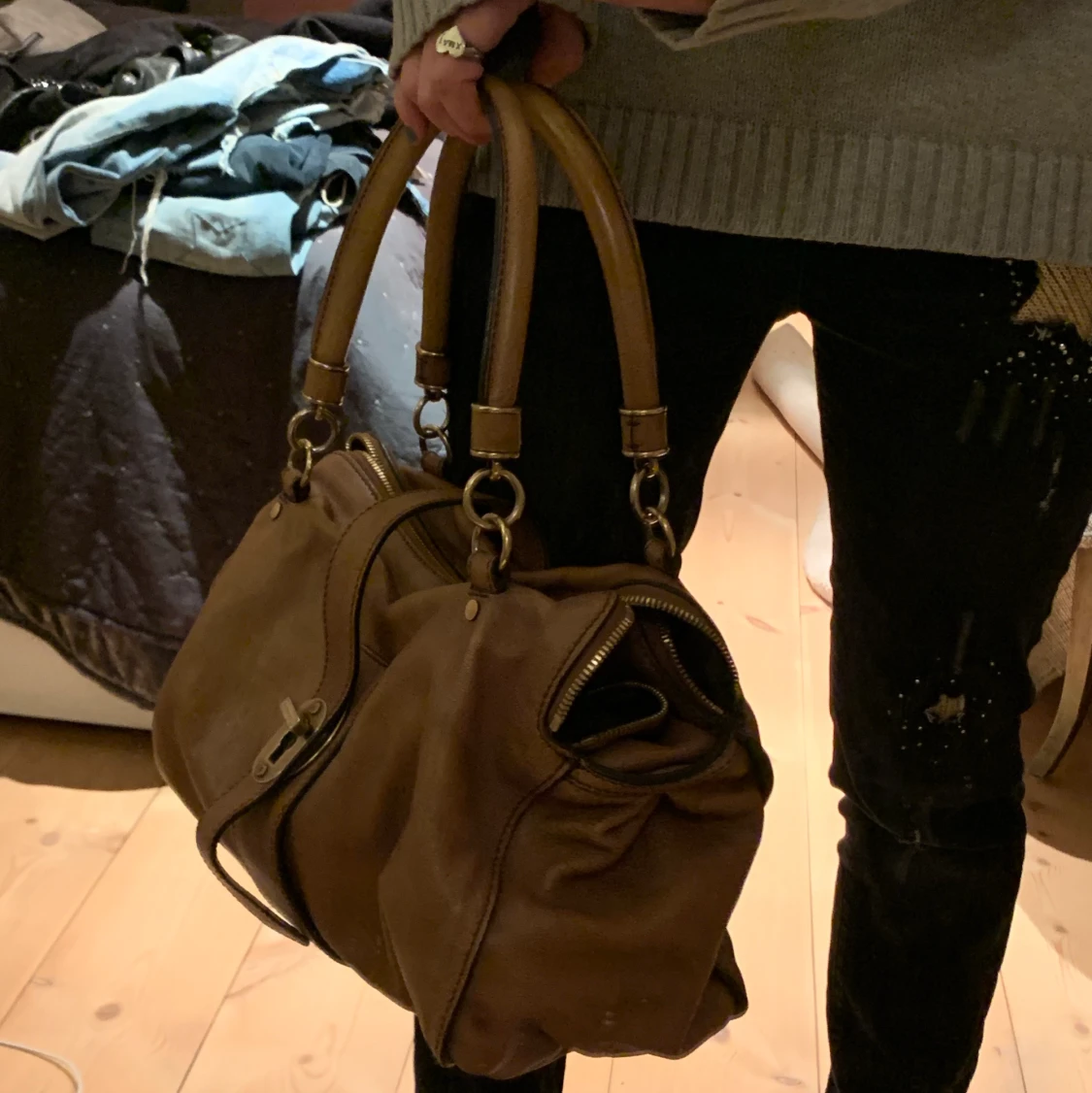 Brun Burberry väska i läder - 90