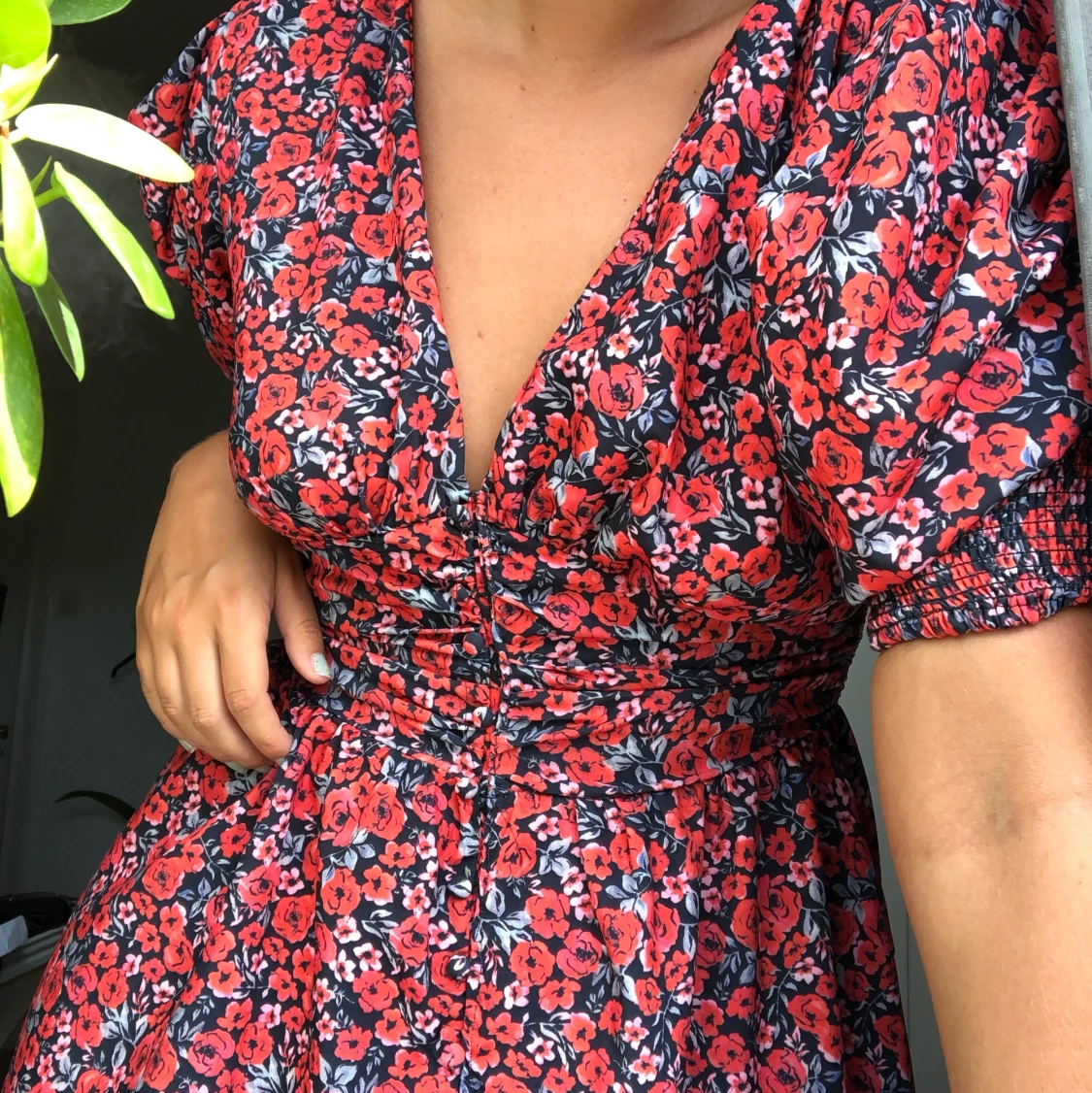 Blommig klänning - 90