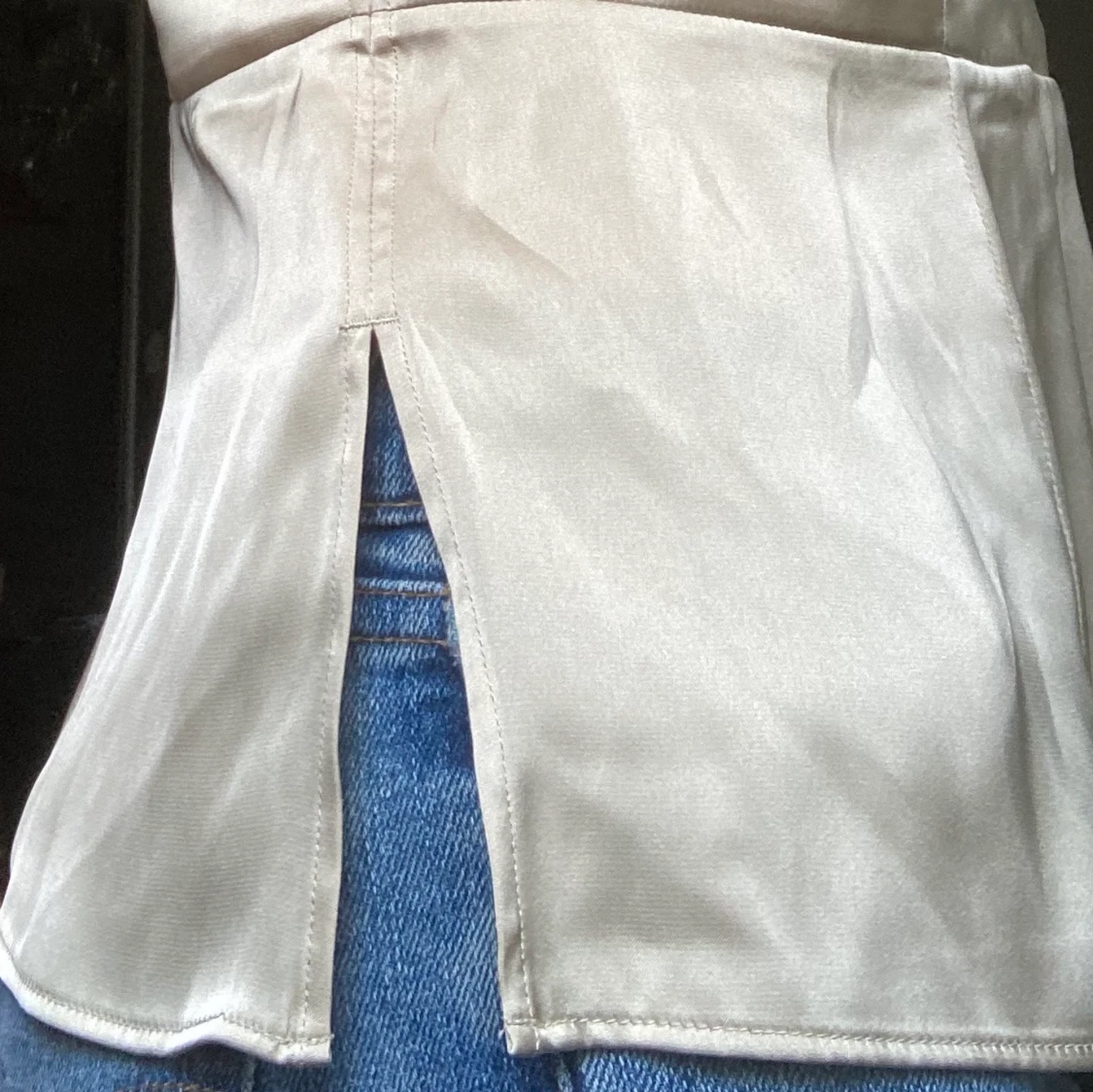 Champagnefärgat linne  - 91