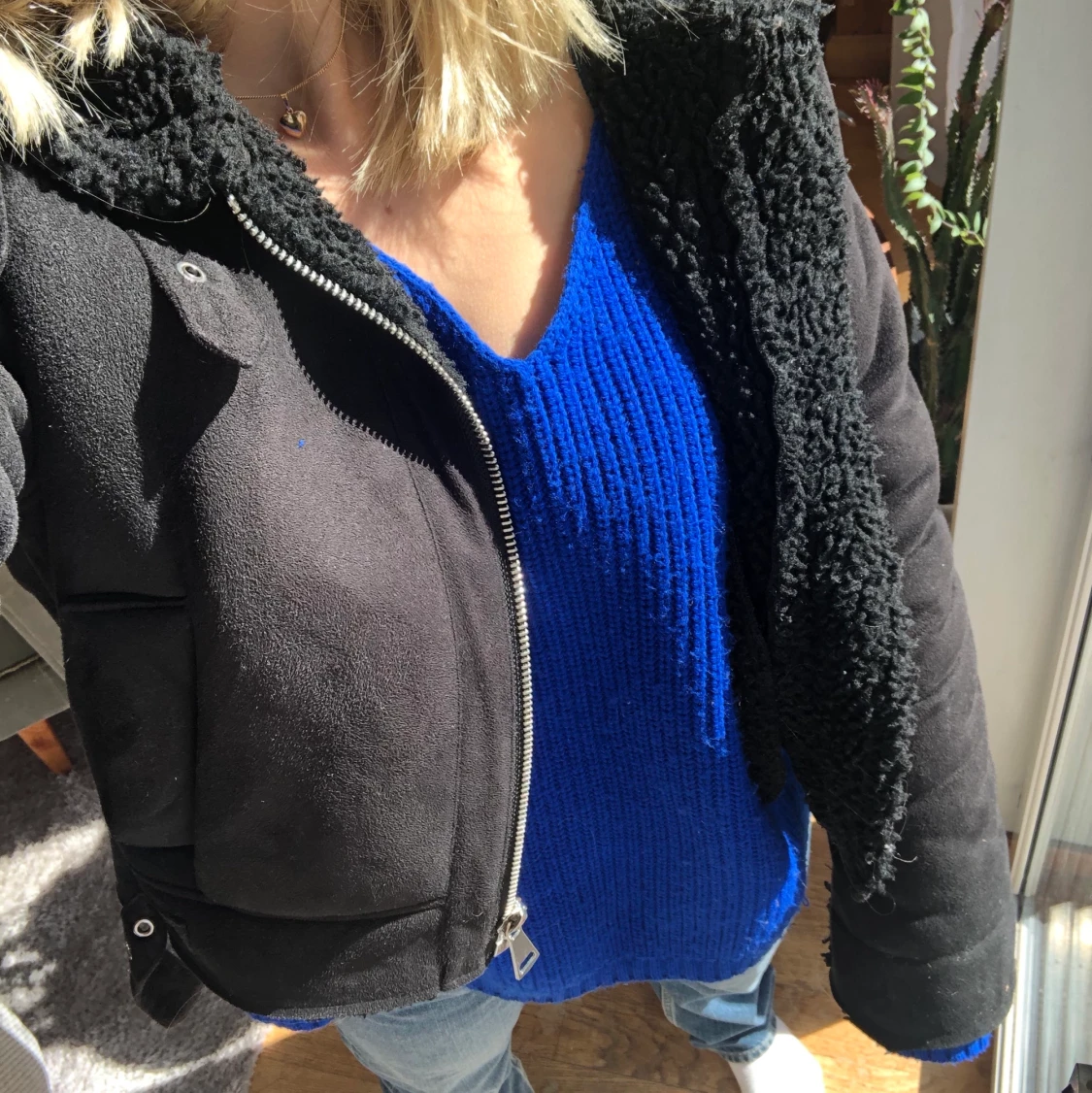 Svart höst/vår jacka från Pull&Bear