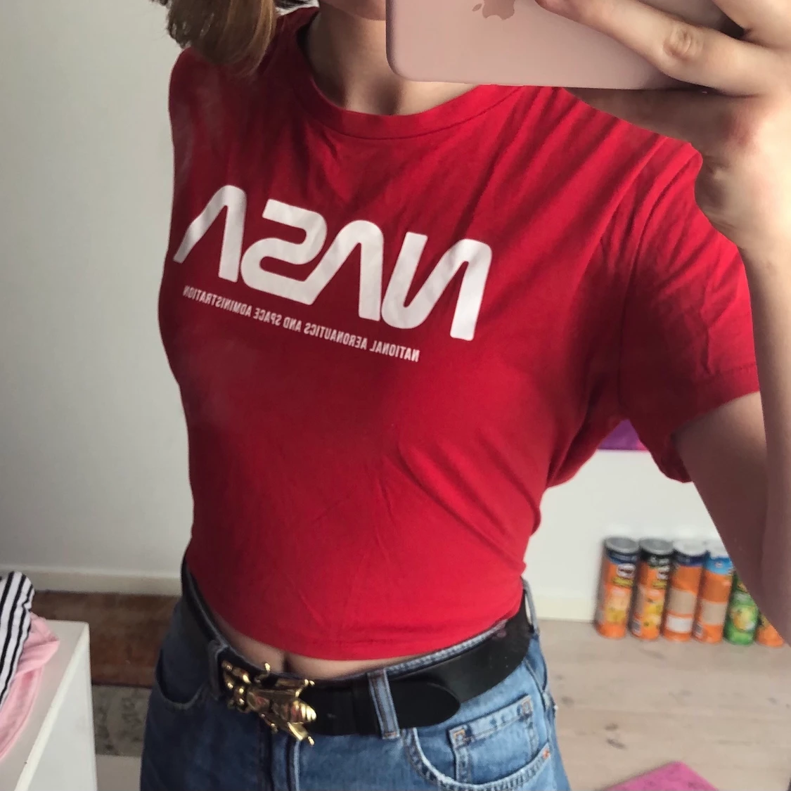 röd NASA t shirt