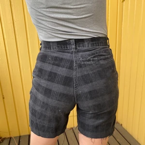 Fun shorts  - Nice soft fabric —> checkered black jean material 